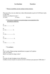 Fractions - Problèmes - Ce2 - Exercices - Cycle 3   1 - PDF à imprimer
