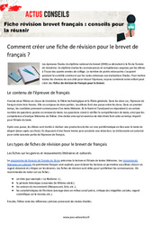 Fiche révision brevet français : conseils pour la réussir
