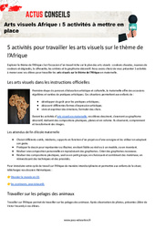 Arts visuels Afrique : 5 activités à mettre en place