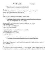 Poser la question - Problèmes - Ce2 - Exercices - Cycle 3  2 - PDF à imprimer