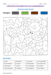 Temps simples - Cm1 - Coloriage magique - PDF à imprimer
