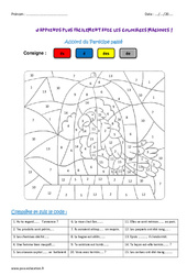 Accord du participe passé - Cm2 - Coloriage magique - PDF à imprimer