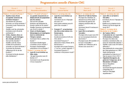 Histoire - Cm1 - Programmation annuelle - PDF à imprimer