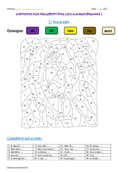Imparfait - Ce2 - Coloriage magique - PDF à imprimer