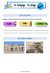 A la plage - MS - GS - Langage - Expression orale - EMC - PDF à imprimer