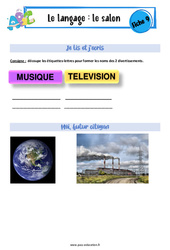 Le salon - MS - GS - Langage - Expression orale - EMC - PDF à imprimer