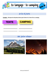 Au camping - MS - GS - Langage - Expression orale - EMC - PDF à imprimer