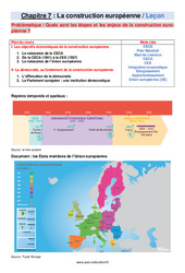 La construction européenne - 3ème – Cours - PDF à imprimer