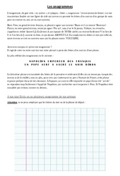 Anagrammes - Cm1 - Cm2 - Ecriture poétique - Cycle 3 - PDF à imprimer