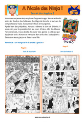 A l’école des Ninja ! (Naruto) – Cm2 – Récit – Lecture - PDF à imprimer