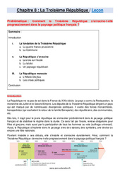 La Troisième République - 4ème – Séquence complète - PDF à imprimer