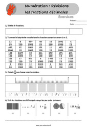 Les fractions décimales (Révisions) au CM1 et CM2 - Exercices - PDF à imprimer