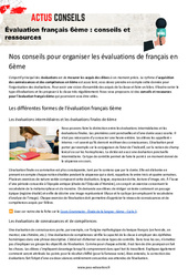 Évaluation français 6ème : conseils et ressources