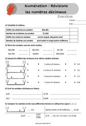Les nombres décimaux (Révisions) au CM1 et CM2 - Exercices - PDF à imprimer