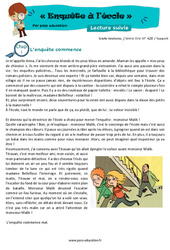L'école - Cm1 - Rallye lecture de la rentrée - Libre téléchargement - PDF gratuit à imprimer