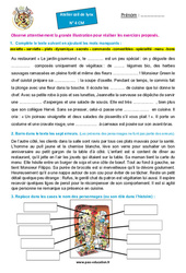 Le restaurant – Cm1 – Cm2 – Atelier « Œil de lynx » - PDF à imprimer
