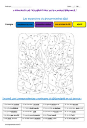 Expansions du groupe nominal (GN) - Cm2 - Coloriage magique - PDF à imprimer