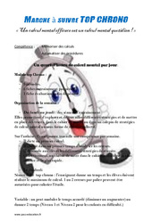Cm1 Calcul Mental Top Chrono Rituel Cycle 3 PDF Imprimer