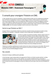 Histoire CM1 : Comment l’enseigner ?