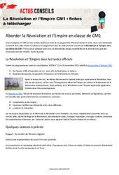 La Révolution et l’Empire CM1 : fiches à télécharger