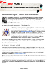 Leçon, exercice et évaluation :<br/> Histoire CM2 : Conseils pour les enseignants