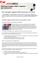 Coloriage magique CM2 à imprimer : nos ressources