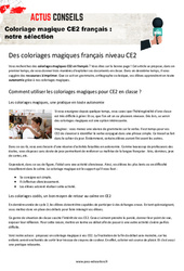 Coloriage magique CE2 français : notre sélection
