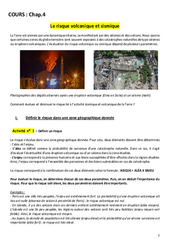 Le risque volcanique et sismique - 4ème - Séquence complète - PDF à imprimer