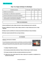 Le risque volcanique et sismique - 4ème - Exercices corrigés - PDF à imprimer