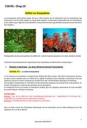 Définir un écosystème - 5ème - Séquence complète - PDF à imprimer