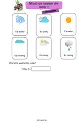 The weather - Leçon d'anglais CE2 - CM1 - Séquence 3 - My English Pass - PDF gratuit à imprimer