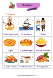 Thanksgiving - Leçon d'anglais CE2 - CM1 - Séquence 5 - My English Pass - PDF gratuit à imprimer