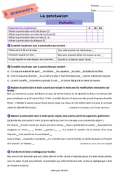 La ponctuation – Evaluation de grammaire pour la 6ème - PDF à imprimer