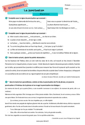 La ponctuation – Exercices de grammaire pour la 6ème - PDF à imprimer