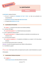 La ponctuation – Cours de grammaire pour la 6ème - PDF à imprimer