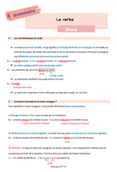 Le verbe – Cours de grammaire pour la 6ème - PDF à imprimer