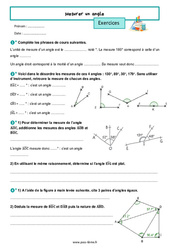 Mesurer un angle – Exercices de géométrie pour la 6ème - PDF à imprimer