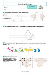 Figures symétriques – Exercices de géométrie pour la 6ème