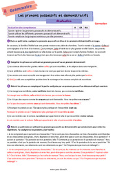 Les pronoms démonstratifs et possessifs – Evaluation de grammaire pour la 6ème - PDF à imprimer