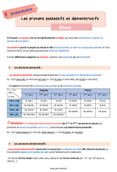 Les pronoms démonstratifs et possessifs – Cours de grammaire pour la 6ème - PDF à imprimer