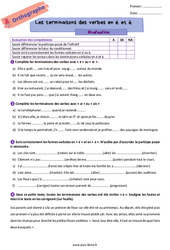 La terminaison des verbes en [é] et [è] – Evaluation d'orthographe pour la 6ème - PDF à imprimer