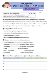 Le présent des verbes en -ir (2e groupe) – Évaluation de conjugaison pour le ce2 - PDF à imprimer