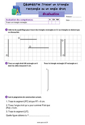 Tracer un triangle rectangle ou un angle droit – Évaluation de géométrie pour le ce2 - PDF à imprimer