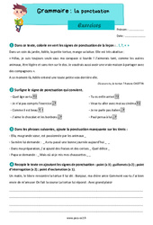 La ponctuation – Exercices grammaire pour le ce2 - PDF à imprimer