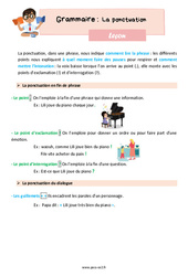 La ponctuation – Leçon de grammaire pour le ce2 - PDF gratuit à imprimer