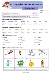 Les sons ein et ien – Évaluation d'orthographe pour le ce2 - PDF à imprimer