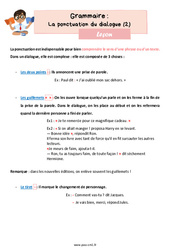 La ponctuation du dialogue – Leçon de grammaire pour le cm1 - PDF gratuit à imprimer
