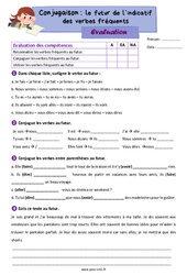 Le futur simple des verbes fréquents – Évaluation de conjugaison pour le cm1 - PDF à imprimer