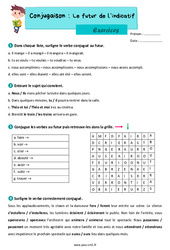 Le futur de l’indicatif – Exercices de conjugaison pour le cm1 - PDF à imprimer
