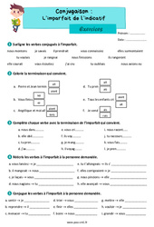L' imparfait de l'indicatif – Exercices de conjugaison pour le cm1 - PDF à imprimer